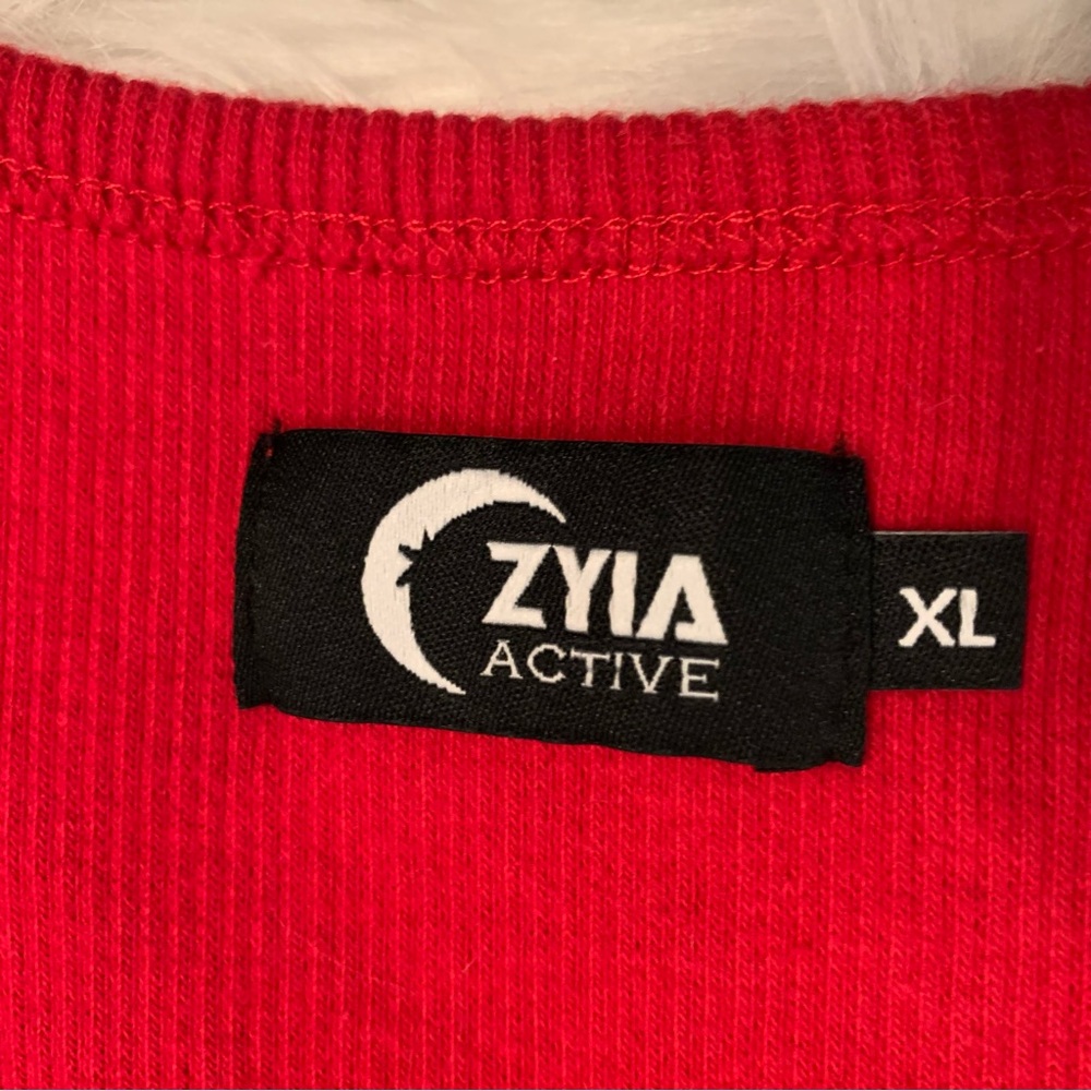 ZYIA Red Cali Tank Top Sz XL Ribbed Activewear Yoga Fitness Workout Gym - Picture 3 of 12